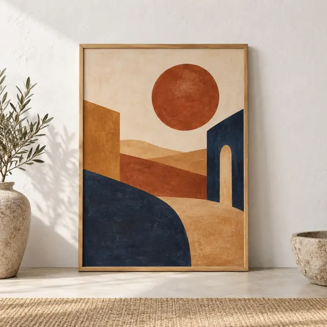 Desert geometry · framed art print