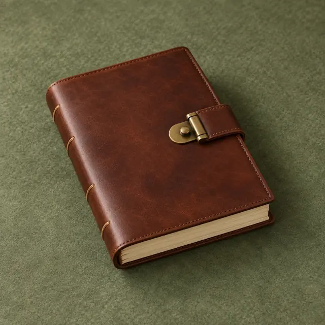 Chestnut leather keepsake journal