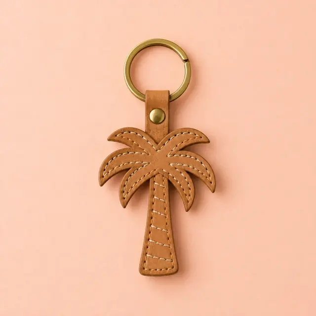 Little palm leather keyring
