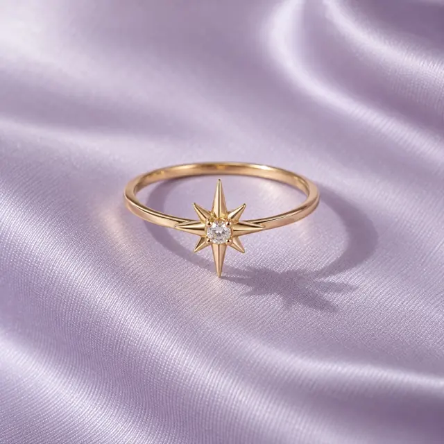Gold starburst ring · a little everyday magic