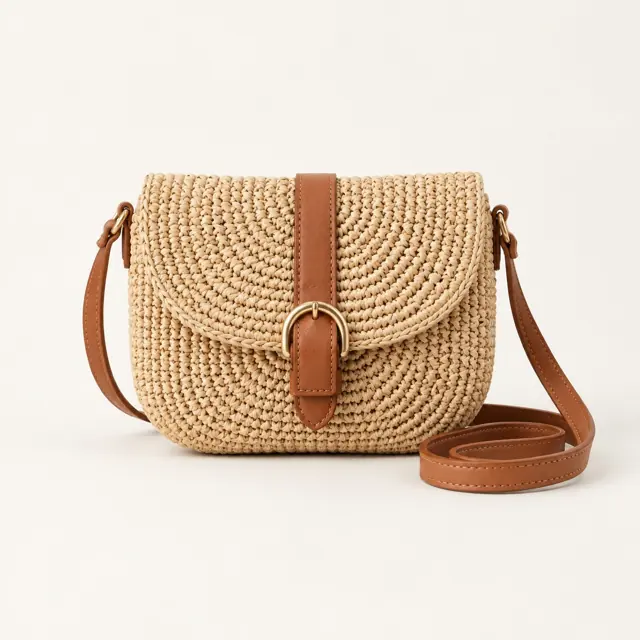Raffia crossbody · a little sunshine
